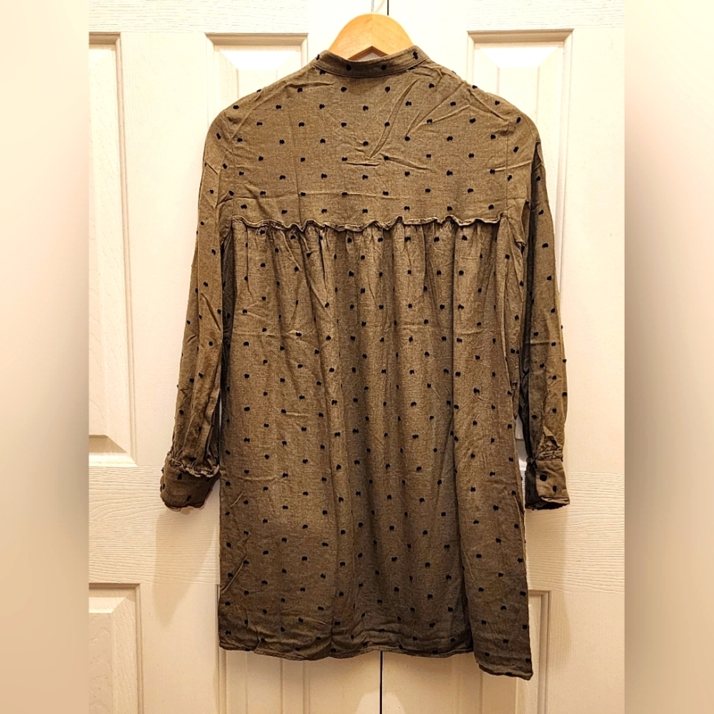 ZARA Long Sleeve Midi Dress - size Small- EUC (worn once) 💚 - Picture 6 of 6